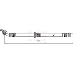 Apec Red Brake Hose (HOS4075)