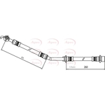 Apec Red Brake Hose (HOS4076)