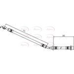 Apec Red Brake Hose (HOS4079) Fits: Toyota