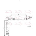 Apec Red Brake Hose (HOS4086)