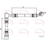 Apec Red Brake Hose (HOS4087)