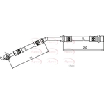 Apec Red Brake Hose (HOS4089)