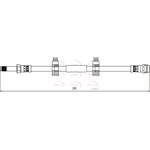 Apec Red Brake Hose (HOS4102) Fits: VW
