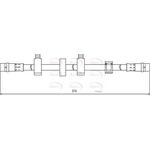 Apec Red Brake Hose (HOS4103)