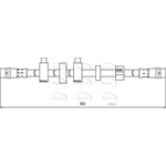Apec Red Brake Hose (HOS4104)