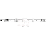 Apec Red Brake Hose (HOS4105)