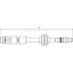 Apec Red Brake Hose (HOS4106)