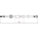 Apec Red Brake Hose (HOS4109) Fits: Volvo