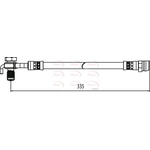 Apec Red Brake Hose (HOS4110)