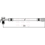 Apec Red Brake Hose (HOS4111)