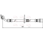 Apec Red Brake Hose (HOS4122) Fits: Toyota