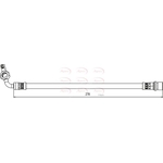 Apec Red Brake Hose (HOS4124) Fits: Toyota