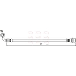 Apec Red Brake Hose (HOS4125)