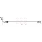 Apec Red Brake Hose (HOS4128) Fits: Toyota