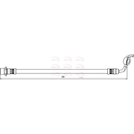 Apec Red Brake Hose (HOS4129) Fits: Toyota