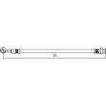 Apec Red Brake Hose (HOS4134)