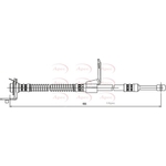 Apec Red Brake Hose (HOS4139) Fits: Hyundai