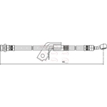 Apec Red Brake Hose (HOS4140)