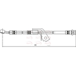 Apec Red Brake Hose (HOS4141) Fits: Hyundai