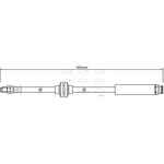 Apec Red Brake Hose (HOS4143)