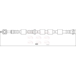 Apec Red Brake Hose (HOS4144) Fits: Ford