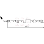 Apec Red Brake Hose (HOS4192)