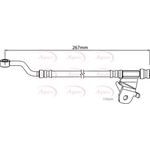 Apec Red Brake Hose (HOS4203)