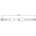 Apec Red Brake Hose (HOS4285)