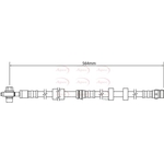 Apec Red Brake Hose (HOS4293)