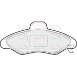 Apec Red Brake Pads With Accessories (PAD1021) Fits: Ford