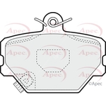 Apec Brake Pads With Spring (PAD1095) Fits: Smart