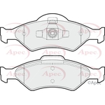 Apec Red Brake Pads With Retaining Spring (PAD1125)