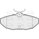 Apec Red Brake Pads With Spring & Bolts (PAD1127) Fits: Jaguar