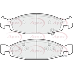 Apec Red Brake Pads With Retaining Spring (PAD1131) Fits: Jeep