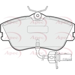 Apec Brake Pads With Spring & Bolts (PAD1155) Fits: VW