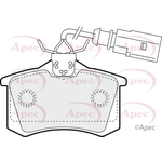 Apec Red Brake Pads With Spring & Bolts (PAD1157)
