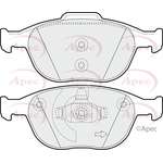 Apec Red Brake Pads With Retaining Spring (PAD1326) Fits: Ford