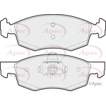Apec Red Brake Pads With Retaining Spring (PAD1330) Fits: Fiat