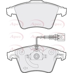 Apec Red Brake Pads With Retaining Spring (PAD1336) Fits: VW