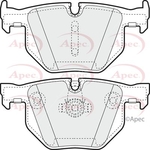Apec Red Brake Pads With Retaining Spring (PAD1344) Fits: BMW