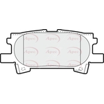 Apec Red Brake Pads (PAD1345) Fits: Lexus