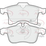 Apec Red Brake Pads With Retaining Spring (PAD1348)