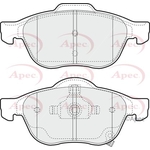 Apec Red Brake Pads With Retaining Spring (PAD1351) Fits: Toyota