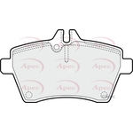 Apec Red Brake Pads With Bolts (PAD1439) Fits: Mercedes-Benz