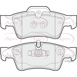 Apec Red Brake Pads With Retaining Spring (PAD1440) Fits: Mercedes-Benz
