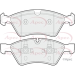 Apec Red Brake Pads With Retaining Spring (PAD1441) Fits: Mercedes-Benz