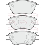 Apec Red Brake Pads With Bolts (PAD1521)