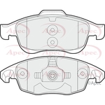 Apec Red Brake Pads With Retaining Spring (PAD1525)
