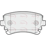 Apec Red Brake Pads With Bolts (PAD1529) Fits: Bentley