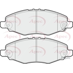 Apec Brake Pads (PAD1599) Fits: Toyota